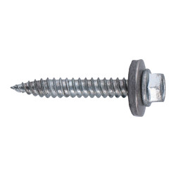 Samozávrtná skrutka bimetalová, 6x38mm, s podložkou s priemerom 16mm, pre plechy do 2mm Samozávrtná skrutka bimetalová, 6x38mm, s podložkou s priemerom 16mm, pre plechy do 2mm